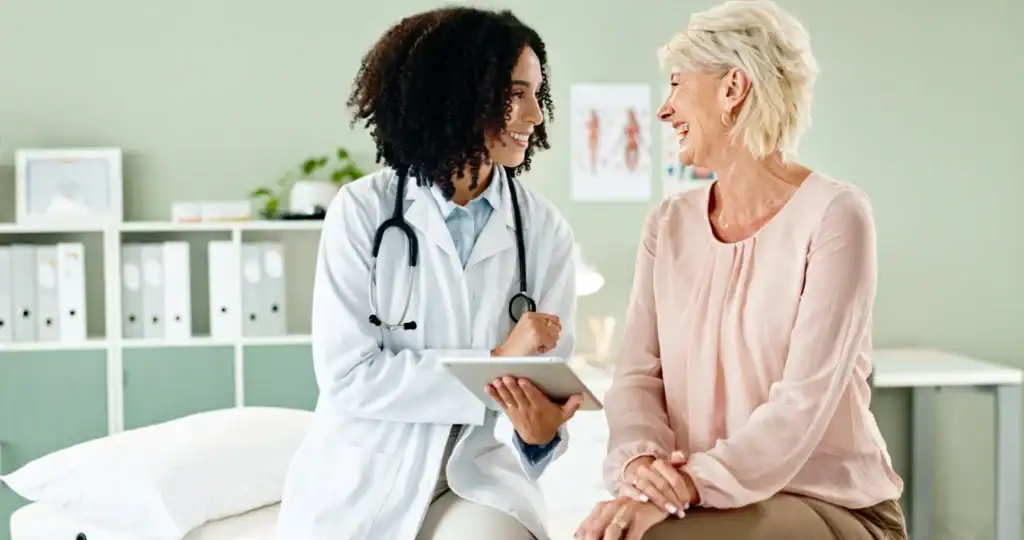 Clinical Trials Los Angeles: smiling participant with physician