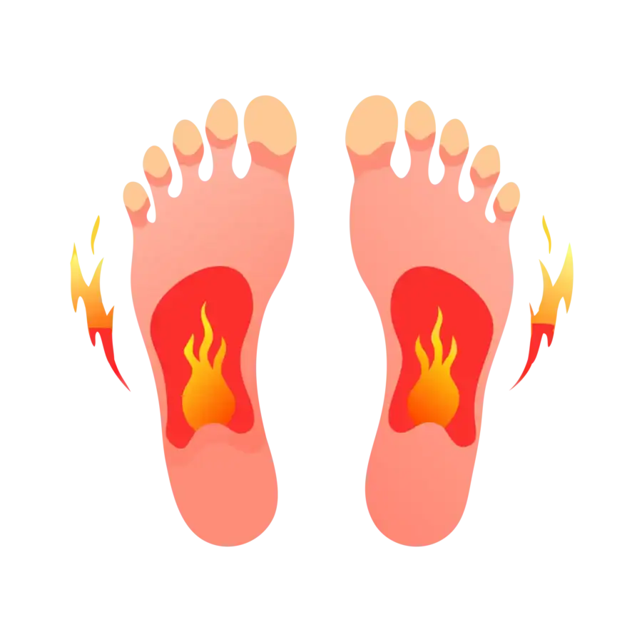 symptoms illustration for a diabetic peripheral neuropathy clinical study