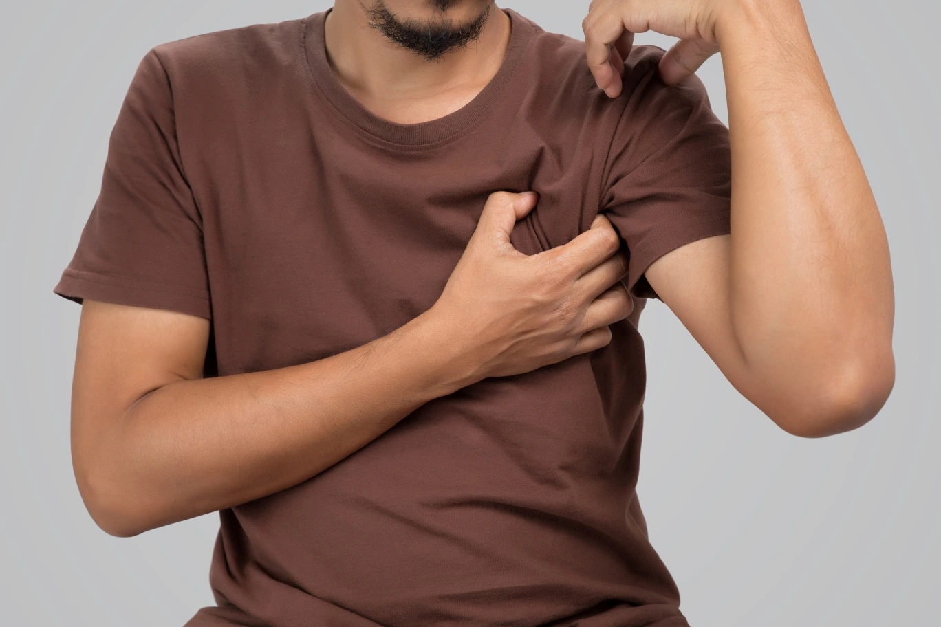 man with symptoms who may qualify for a hidradenitis suppurativa research study