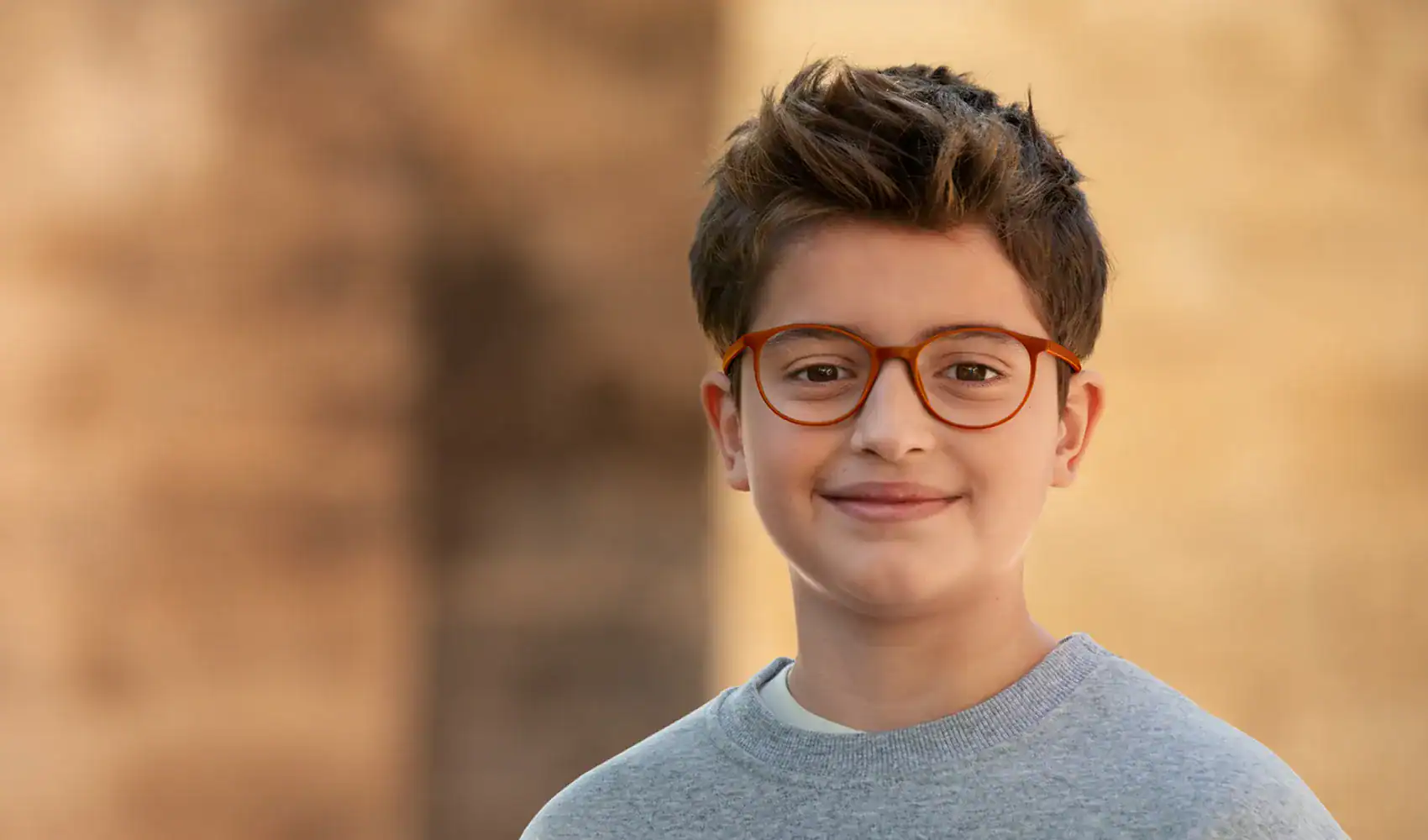 child with symptoms participating in a myopia research study