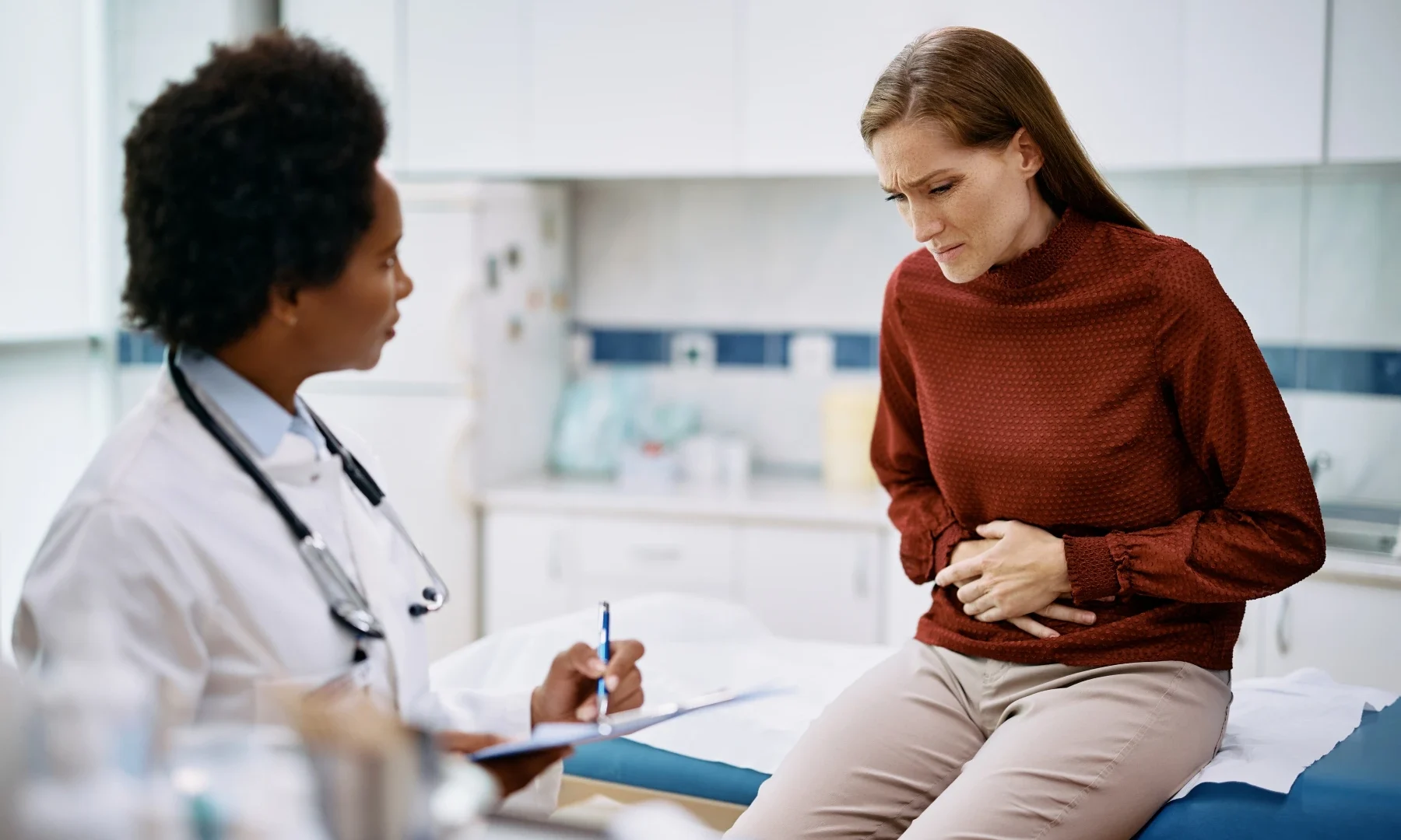 woman participating in an endometrial cancer research study